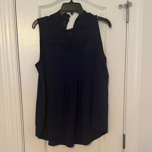 Elegant Navy Sleeveless Top